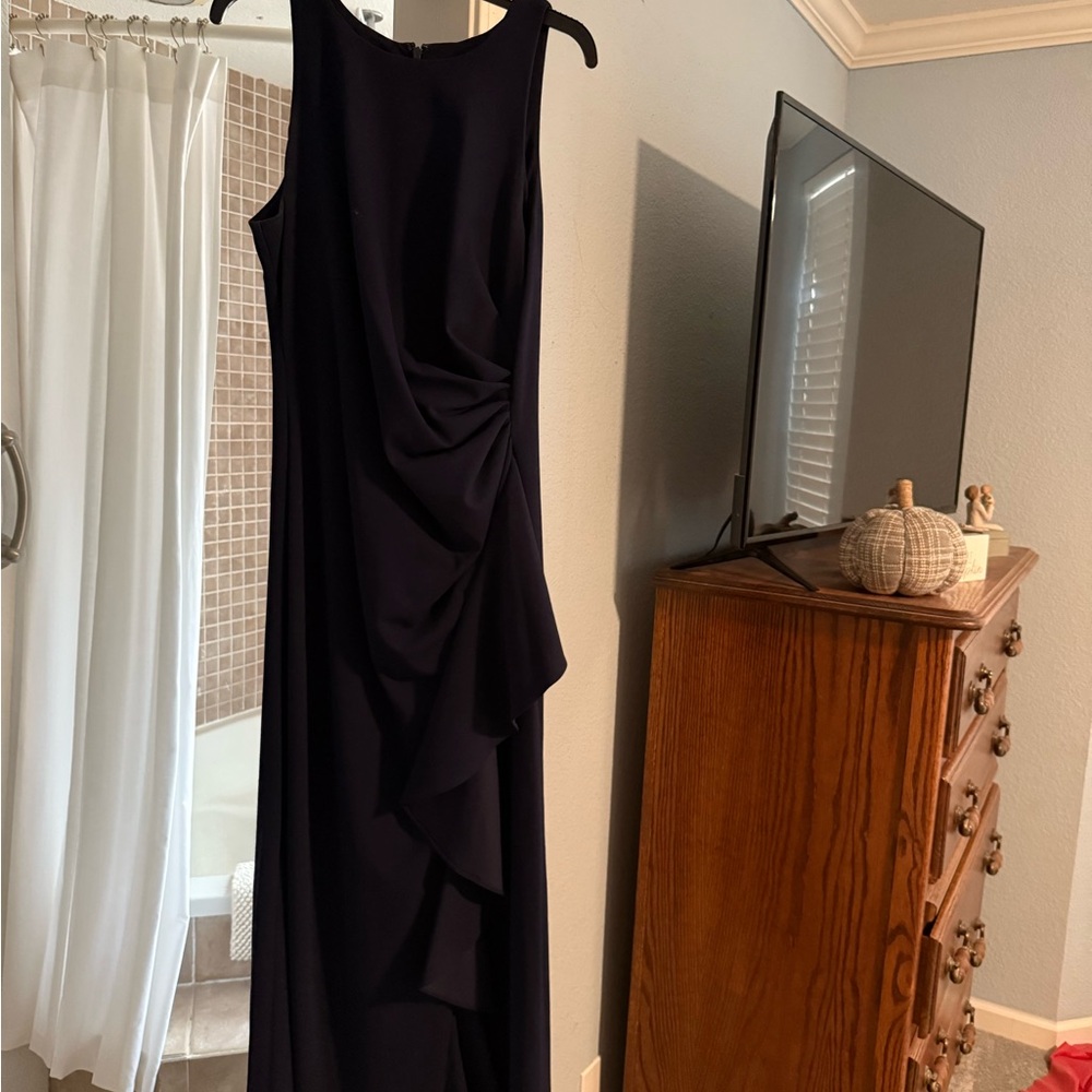 Alex Evenings Dark Blue Maxi Dress
